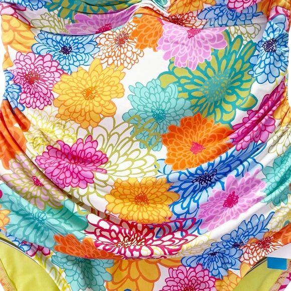 NWT Bleu Rod Beattie Fresh Picks One Piece Swimsuit Floral Underwire Size 14 NEW - Picture 10 of 15